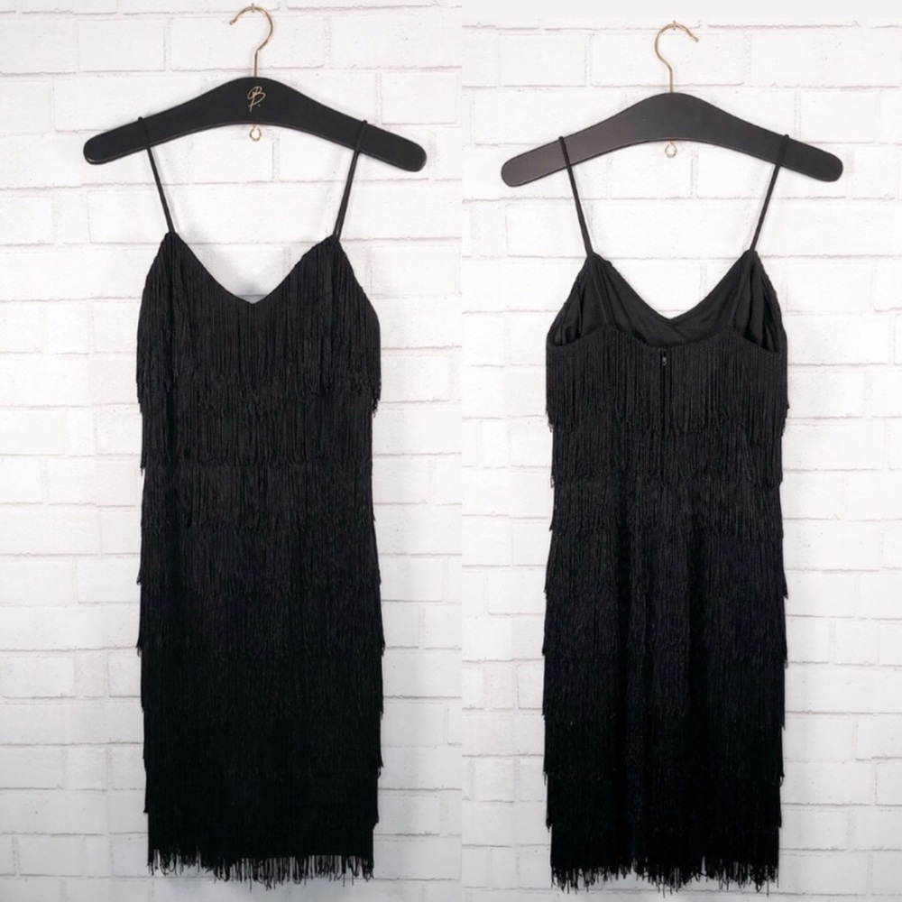 Vintage New Leaf Fringe Flapper Dress - Picture 9 of 16